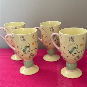 Pfaltzgraff Pastel Floral Mugs